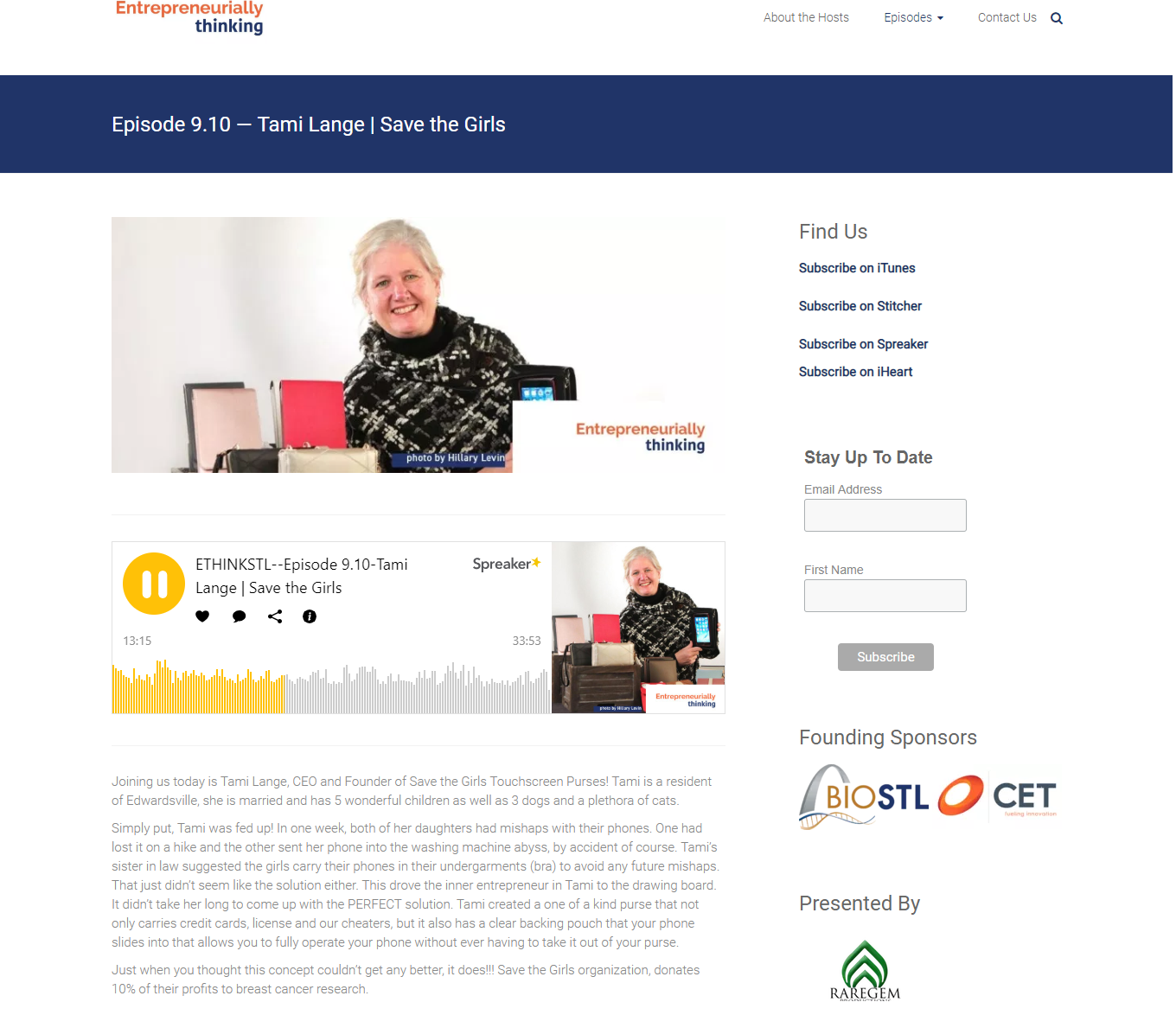 Interview with Entrepreneurially Thinking