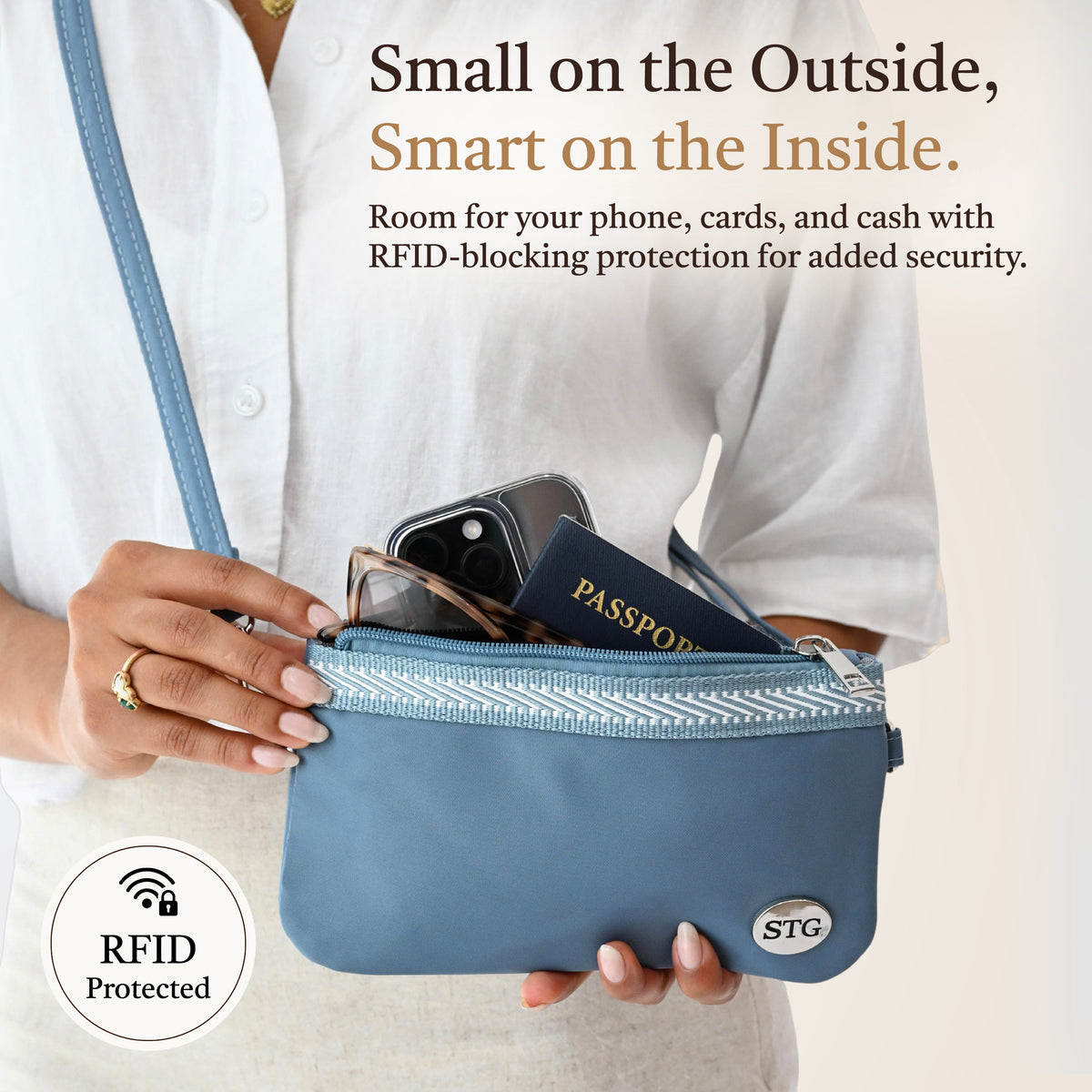 Active Catchy Clutch RFID Touch Screen Purse, crossbody phone purse, cell phone wallet purse, crossbody wallet and phone purse