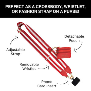 Clip & Go Strap w/Zippered Pouch Bold Stripe