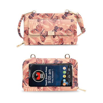 Captiva RFID Touch Screen Purse Butterfly
