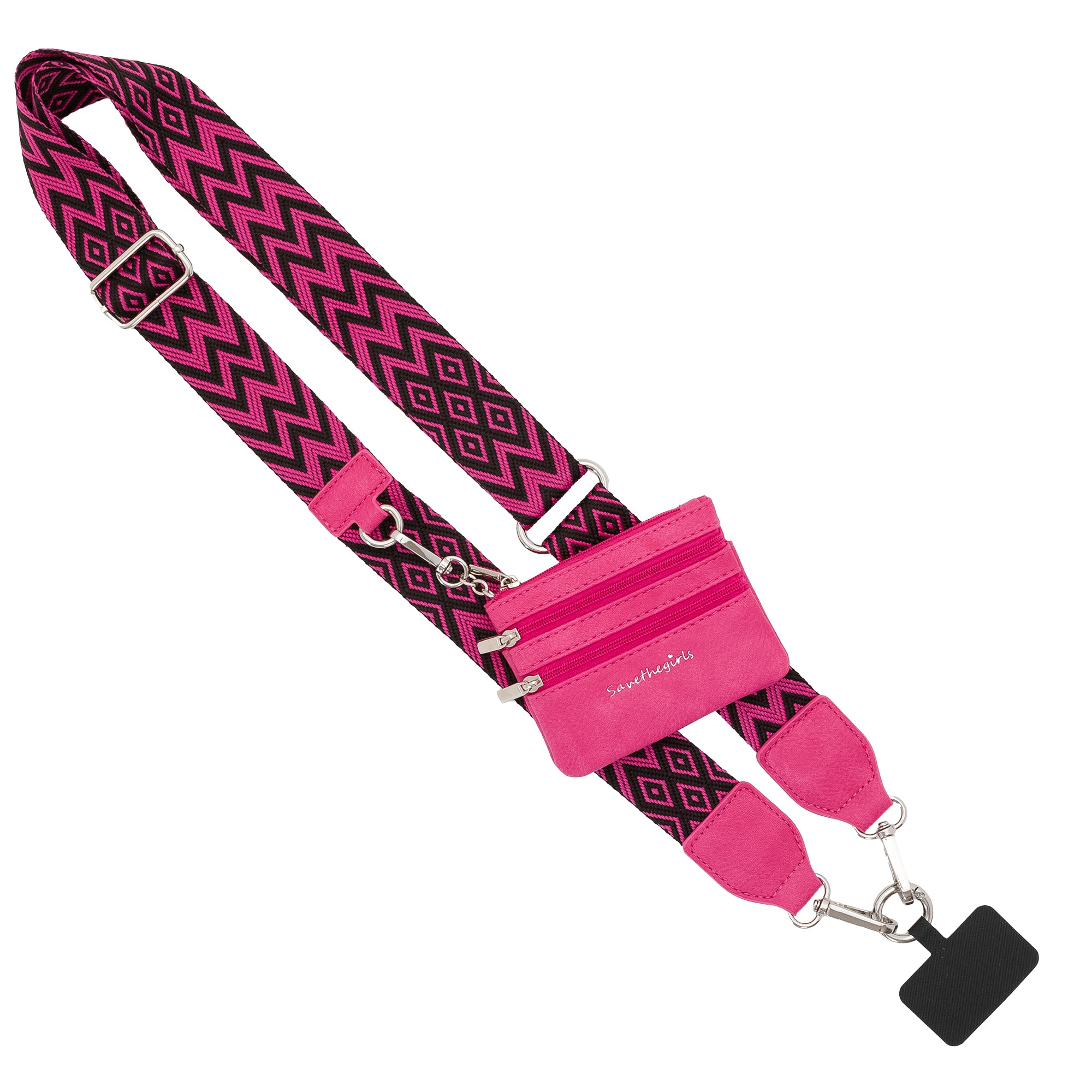 Clip & Go Strap with Pouch - Chevron Collection