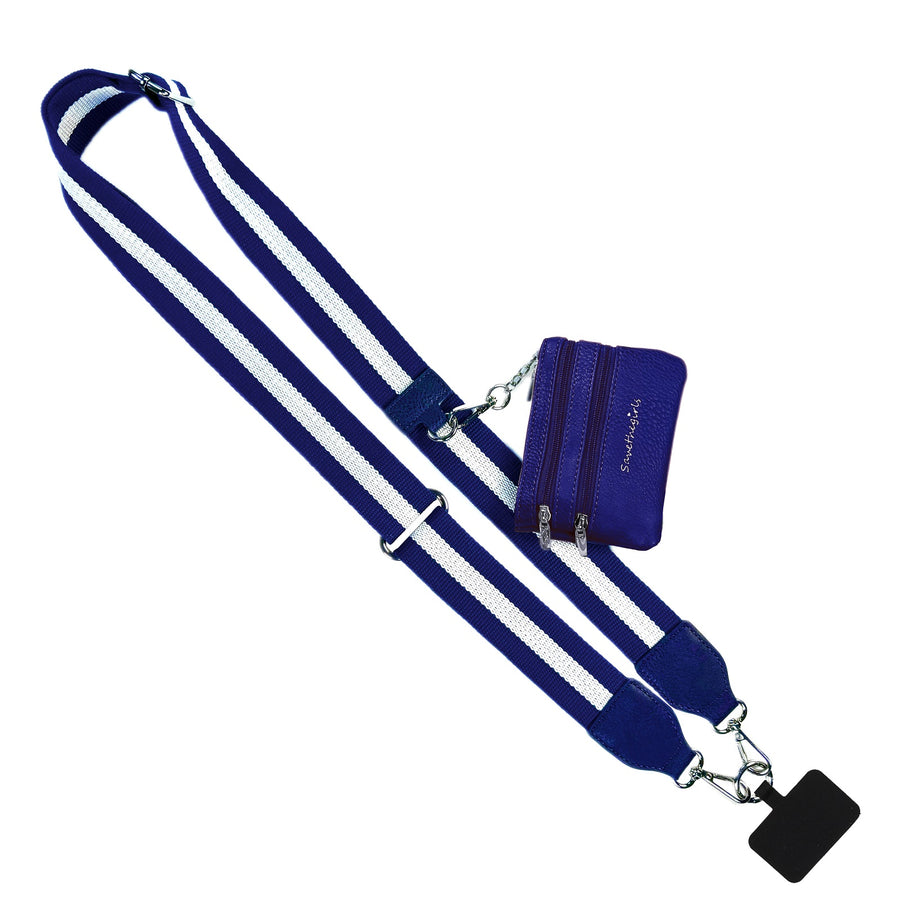 Clip & Go Strap w/Zippered Pouch Bold Stripe