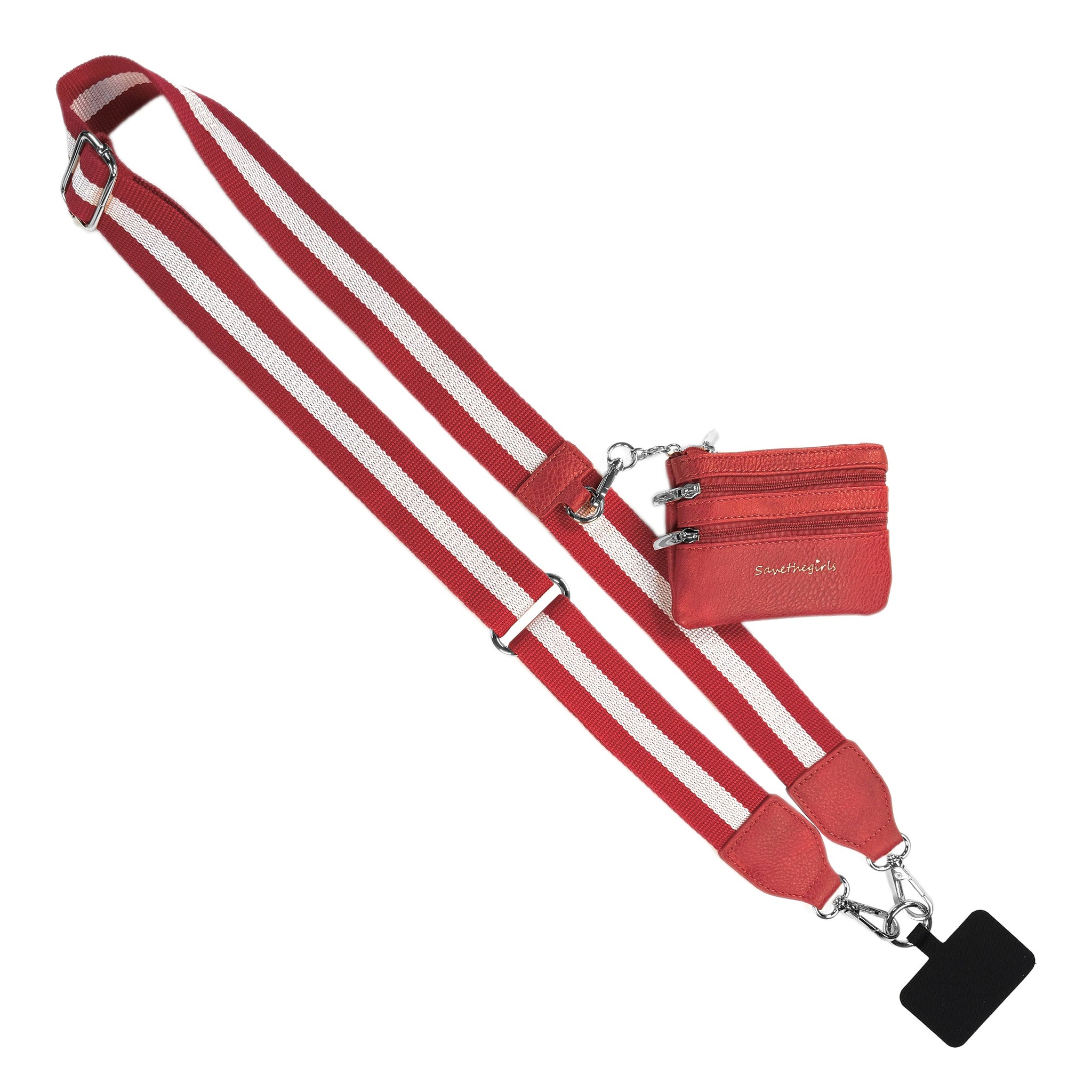 Clip & Go Strap w/Zippered Pouch Bold Stripe