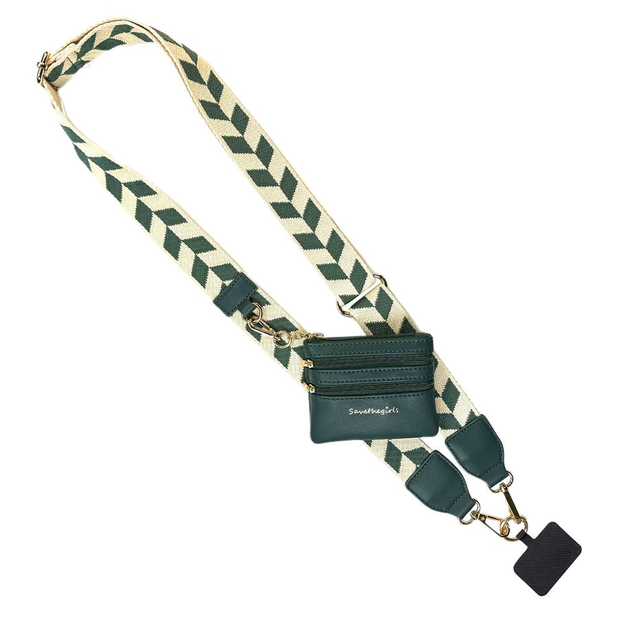 Clip & Go Strap w/Zippered Pouch Chevron