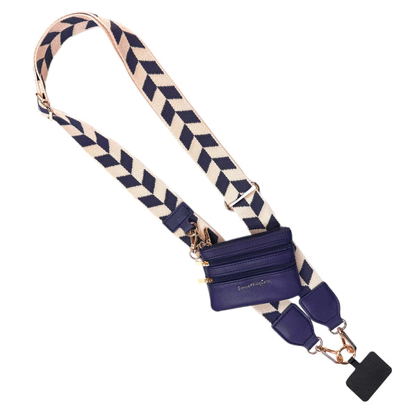 GUM Chevron Shoulder Strap with Clips Clip & Go Phone Strap with Pouch Chevron/Diamond Collection  main image 2