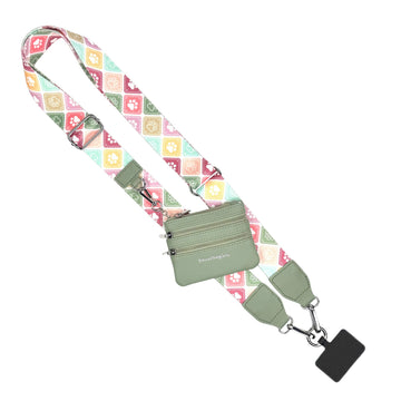 Clip & Go Strap w/Zippered Pouch Dog Paw
