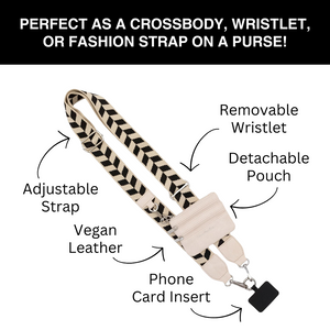 Clip & Go Strap w/Zippered Pouch Chevron