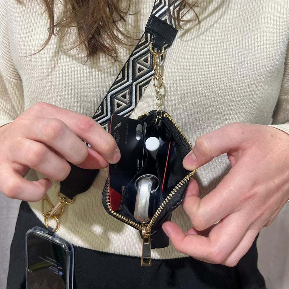 Clip & Go Phone Strap w/RFID Pouch Diamond Pattern – SaveTheGirls