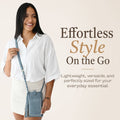 Free Spirit Touch Screen Purse worn crossbody, cell phone purse, crossbody phone bag, crossbody wallet and phone purse