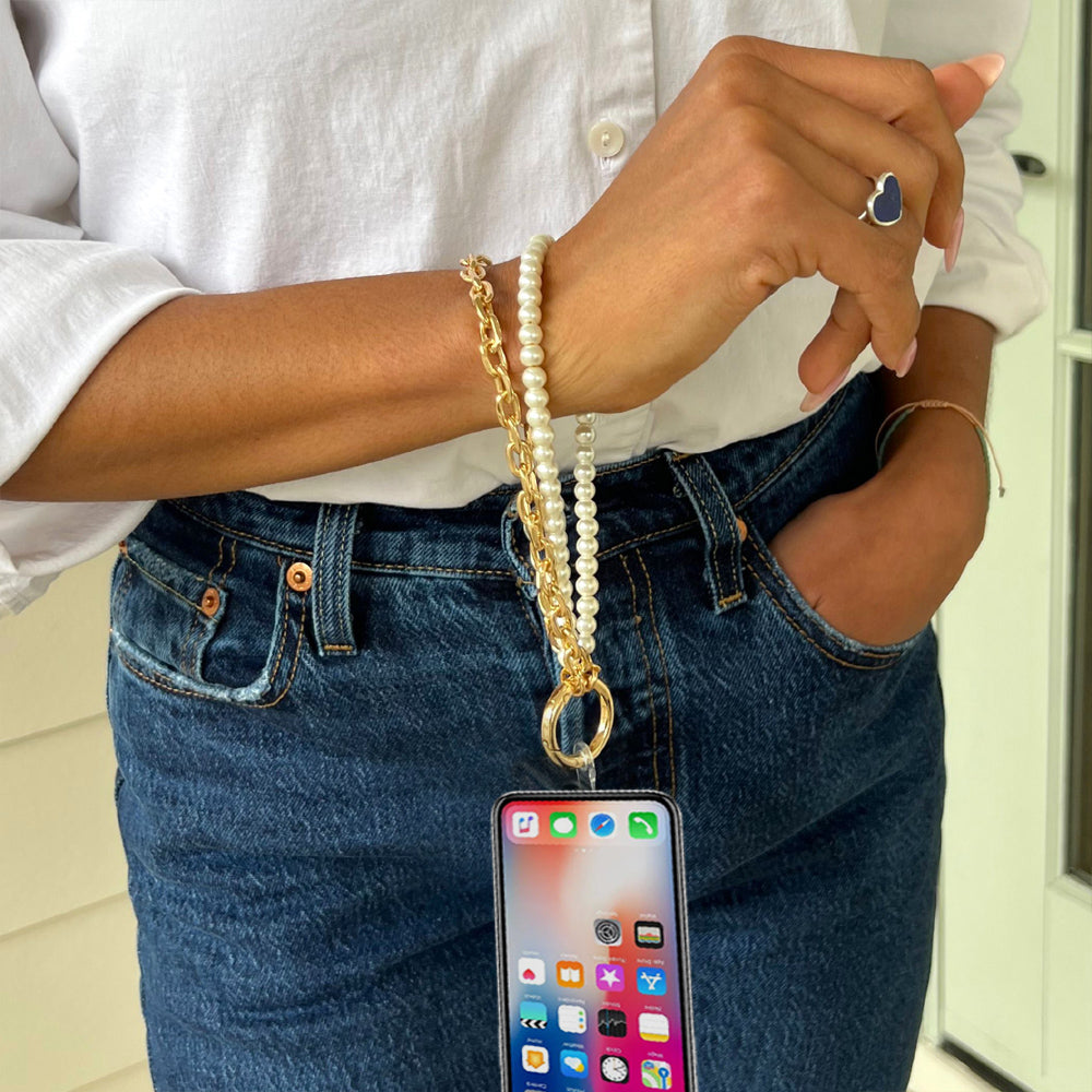 Clip & Go Double Strand Beaded Phone Wristlet - SaveTheGirls