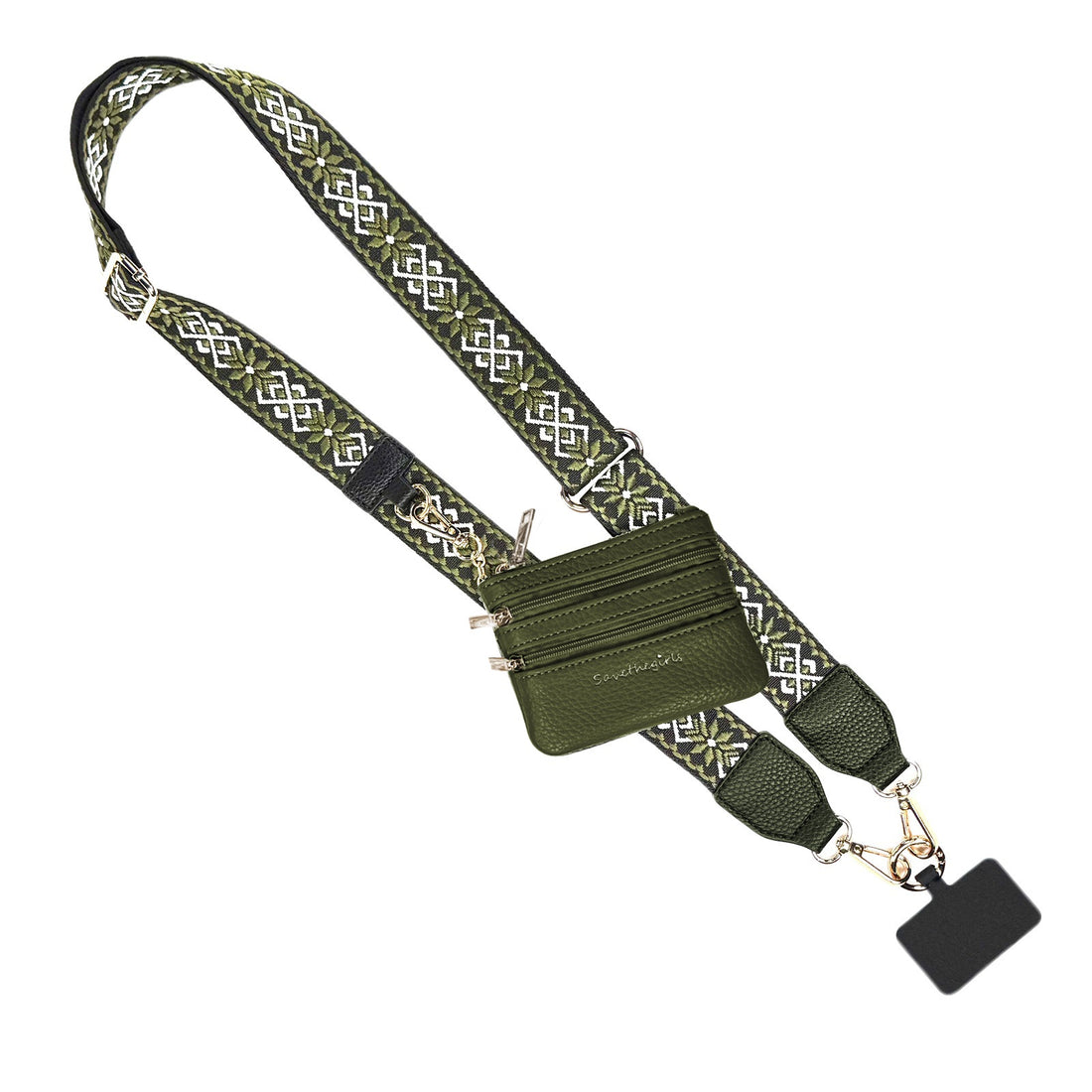 Clip & Go Strap w/Zippered Pouch Starburst Pattern