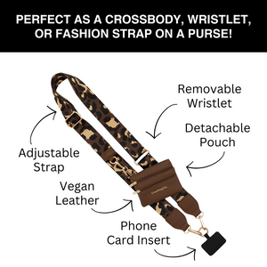 Clip & Go Strap with Pouch - Leopard Collection