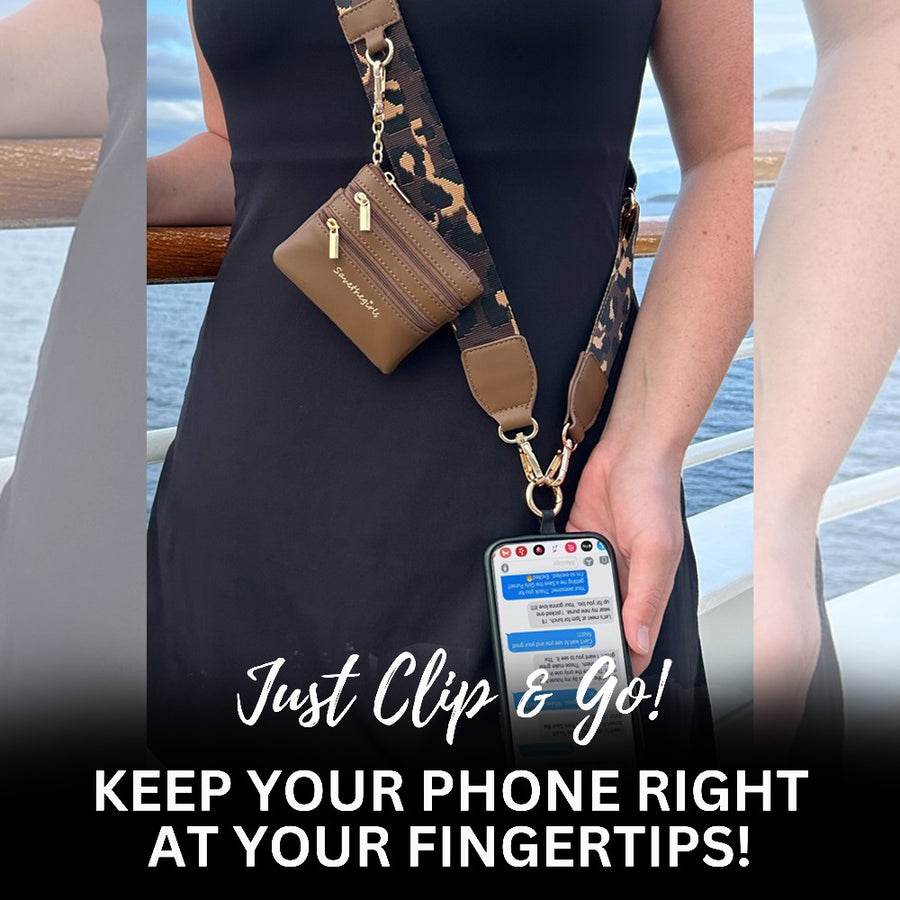 Clip & Go Strap with Pouch - Leopard Collection