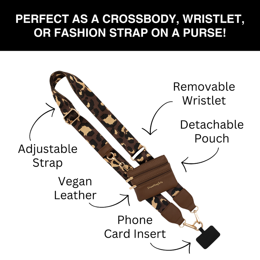 Clip & Go Strap with Pouch - Leopard Collection