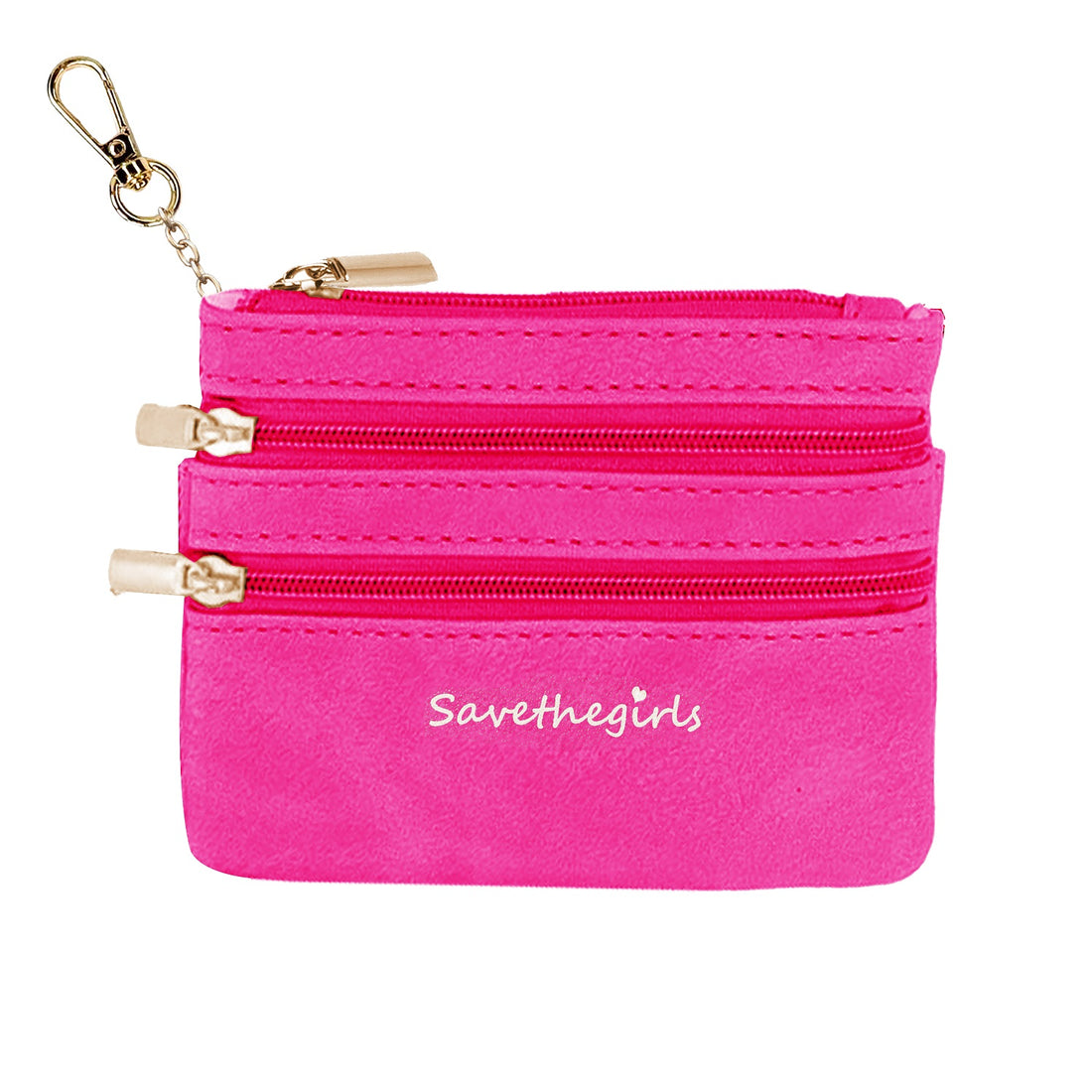 (3) Zippered Pouch Pink