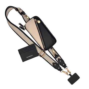 Clip & Go crossbody phone pouch with adjustable strap and removable card holder