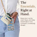 Clip & Go Chain with Zipper Pouch, phone chain strap, phone chain crossbody, phone charm strap