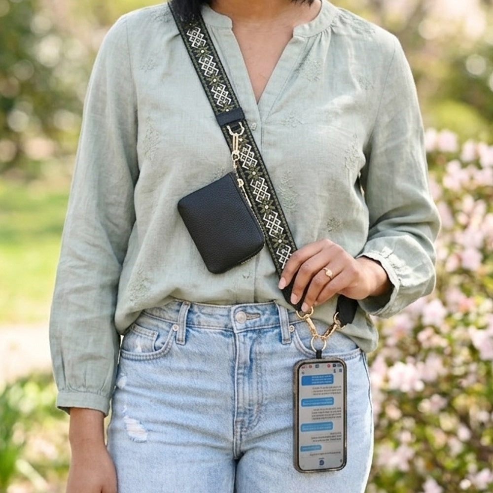 Clip & Go Strap w/RFID Pouch Starburst Pattern