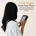 Texting through the Sweet Savage Touch Screen Purse window, cell phone wallet purse, crossbody phone purse, phone crossbody bag