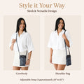 Sweet Savage Touch Screen Purse worn crossbody and as shoulder bag, cell phone purse, crossbody phone bag, crossbody wallet and phone purse