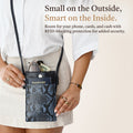 Sweet Savage Touch Screen Purse with passport and cards inside, crossbody phone bag, crossbody wallet and phone purse, phone purse