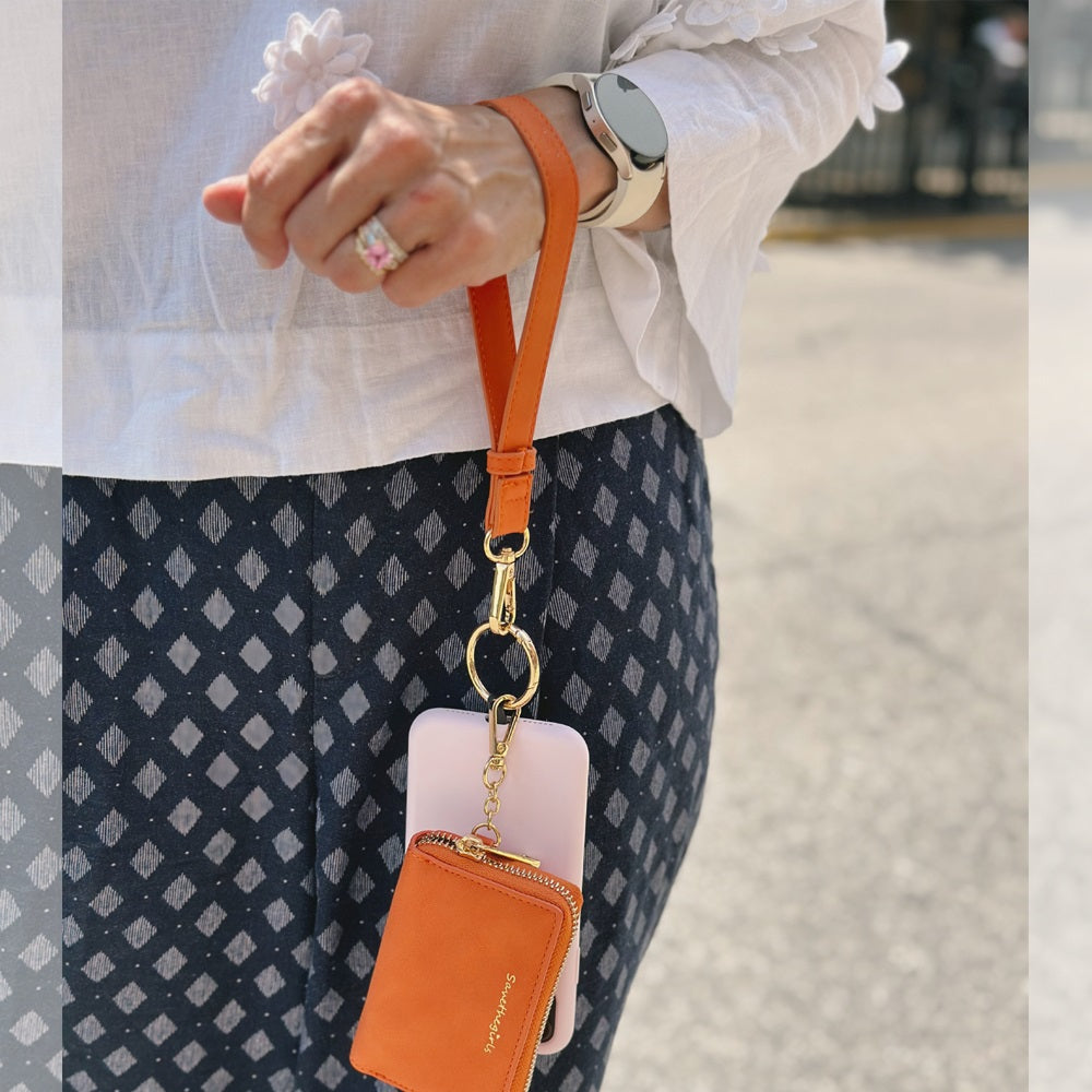 Clip & Go Phone Strap w/Pouch Brushed Vegan Leather – SaveTheGirls