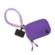 Active Wristlet Twin Rope with RFID Double Pouch in Purple, phone wrist strap, RFID pouch, wrist strap for phone