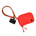 Active Wristlet Twin Rope with RFID Double Pouch in Brown and Orange, phone wristlet strap, wrist strap for phone, phone wristlet