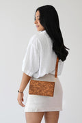 Vista Vail embossed floral RFID Touch Screen purse with adjustable crossbody strap