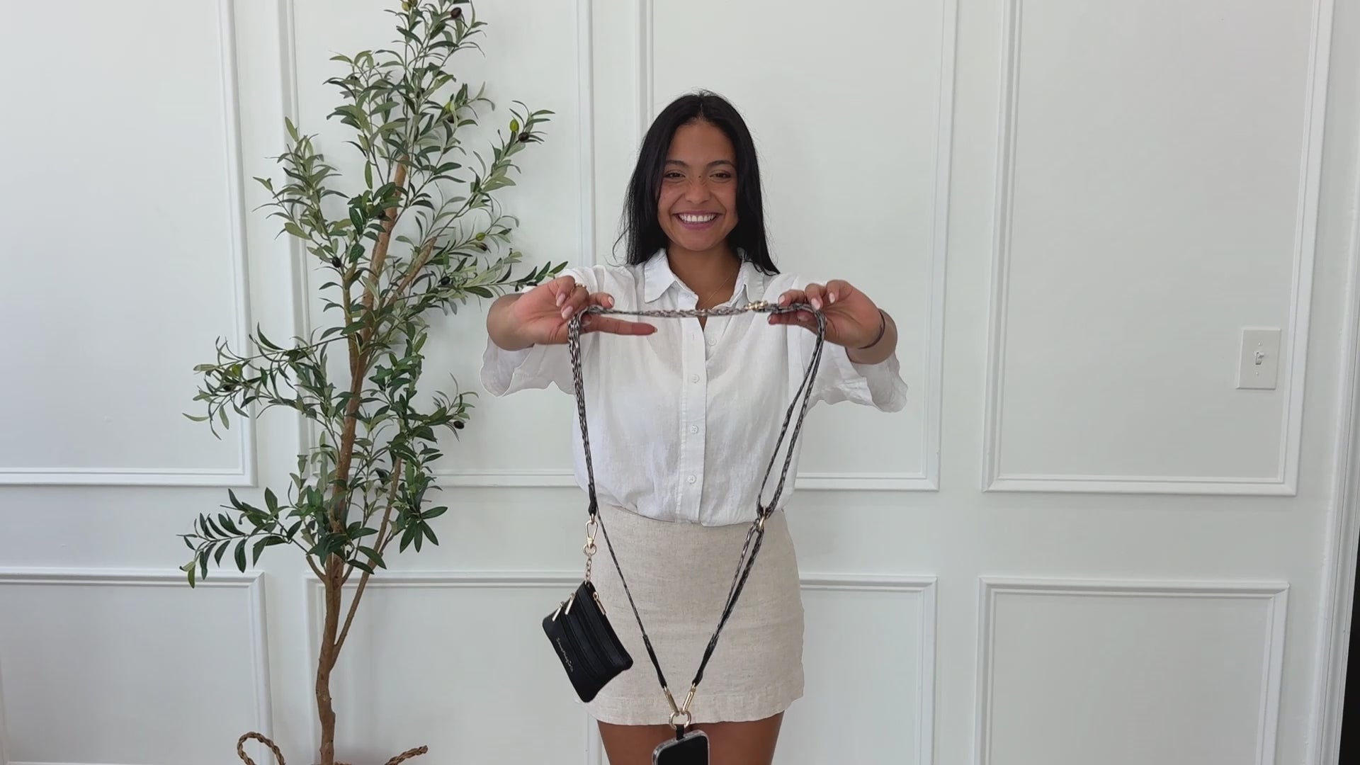 Clip & Go Strap with Zippered Pouch product video 2, crossbody phone strap, phone lanyard crossbody, crossbody phone holder