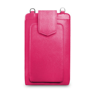 Pink Purse. The Boca crossbody, touch screen purse is an organizational delight! Treat yourself to the perfect bag with a blend of sleek, clean design, and unmatched functionality.  In addition to the touch screen purse, you will find a wide, comfortable, adjustable crossbody shoulder strap