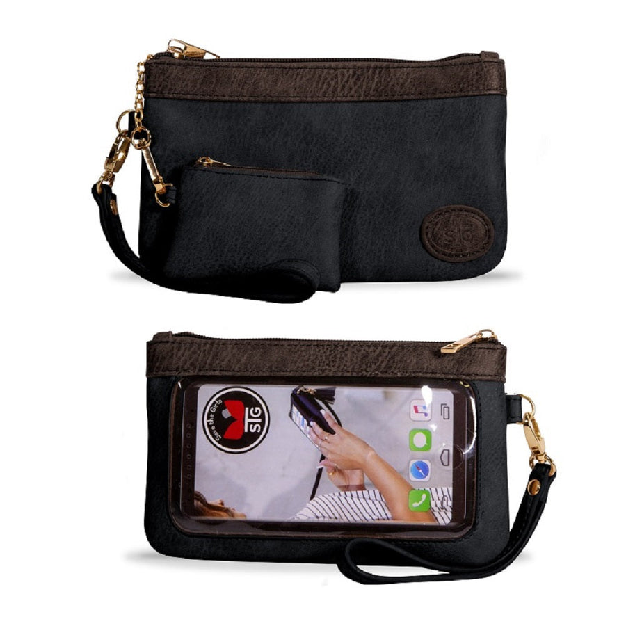 NIGEDU Fashion Women Clutches Rivet PU Leather Crossbody Bag Envelope Clutch  Purse with Hand Strap (Black): Handbags: Amazon.com