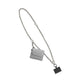 Silver body jewlrey clip & go phone chain with attachable wallet change purse and wristlet