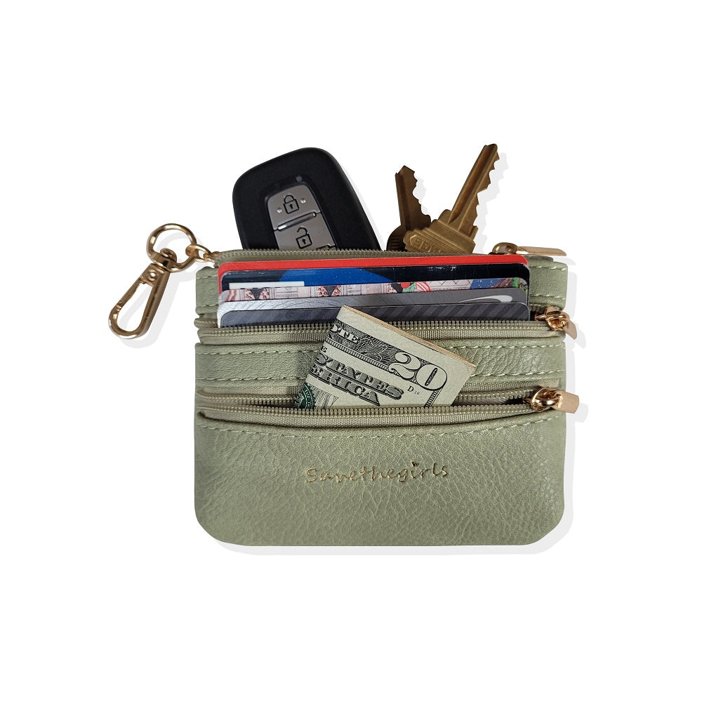 Adjustable Phone Crossbody Strap With Wallet – Clip-and-Go Lanyard, Zippered Pouch & Tabs For Hands-Free Carry