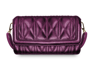 Our quilted Cleo Purse is pillow soft and made of beautiful shimmering fabric.