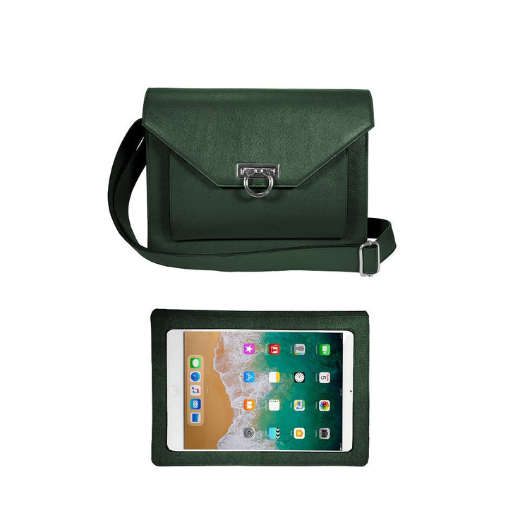 Tablet Sleeve Bag Laptop Pouch Soft Computer Handbag Notebook Keyboard  Storage Zipper Closure Mouse Organizer Business Green 11inch - Walmart.com