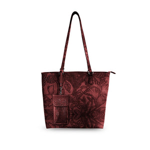 Floral Tote W/Crossbody